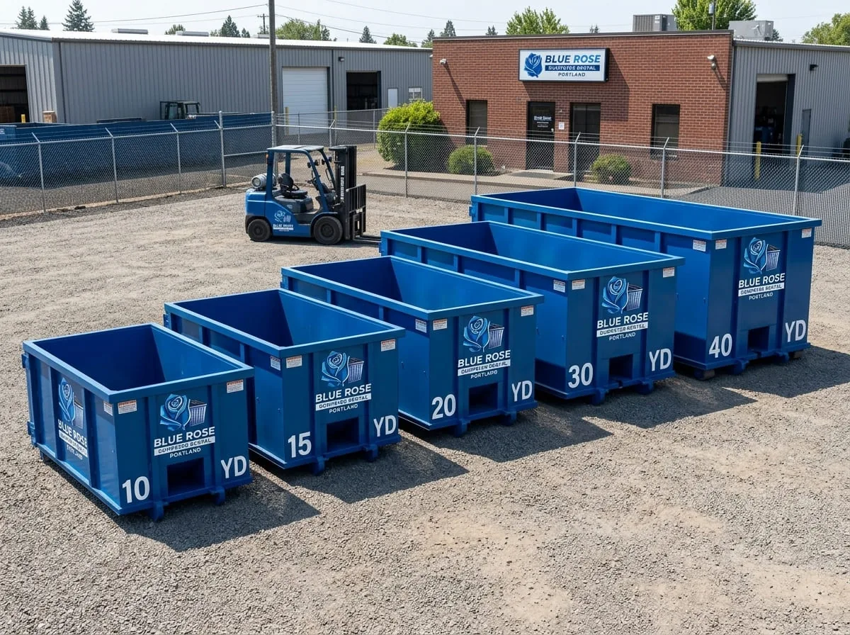 10 Yard Dumpster roll-off container delivered in Portland, OR
